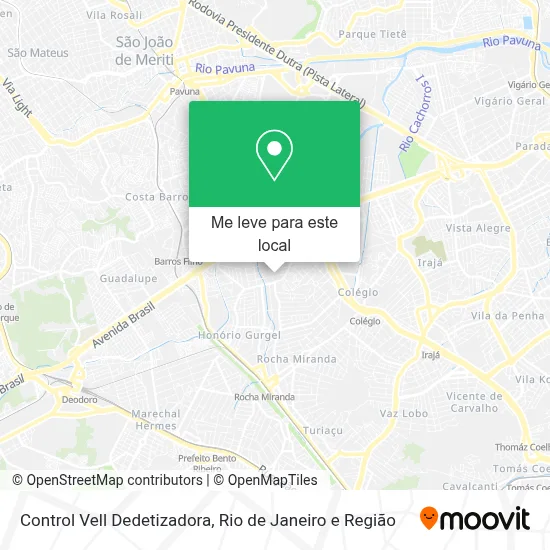 Control Vell Dedetizadora mapa