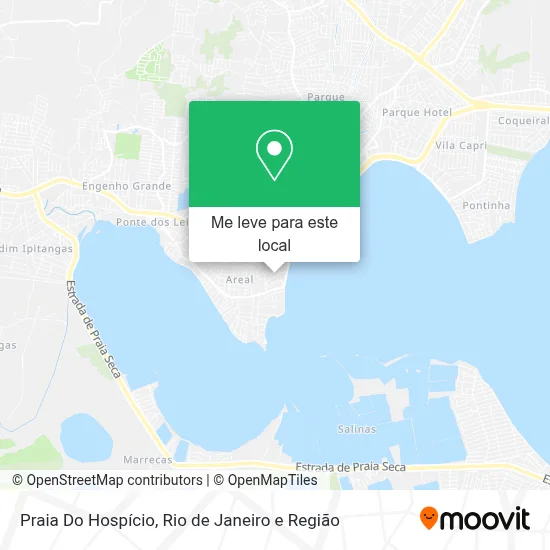 Praia Do Hospício mapa