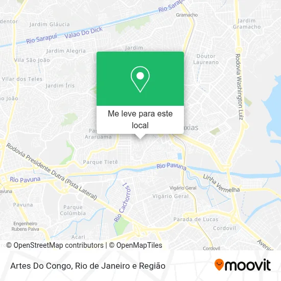 Artes Do Congo mapa