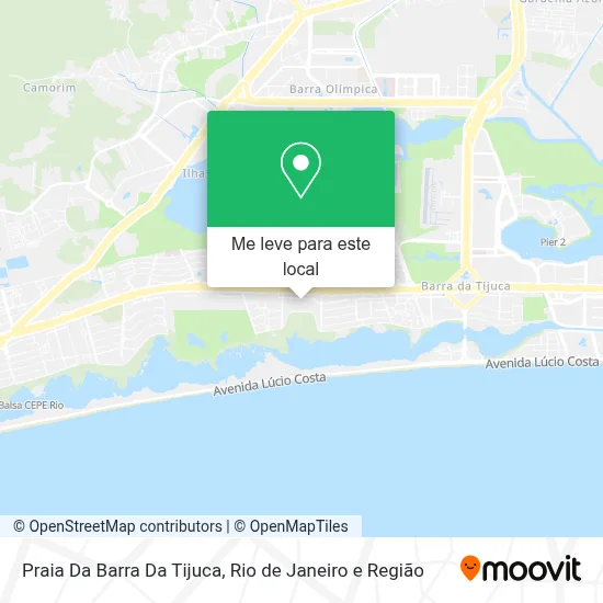 Praia Da Barra Da Tijuca mapa