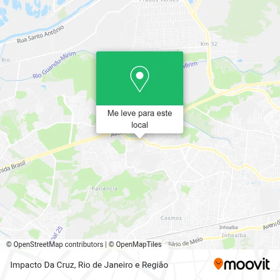 Impacto Da Cruz mapa