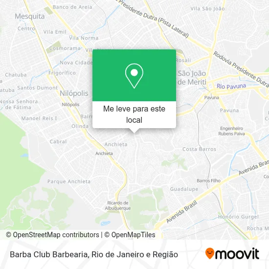 Barba Club Barbearia mapa