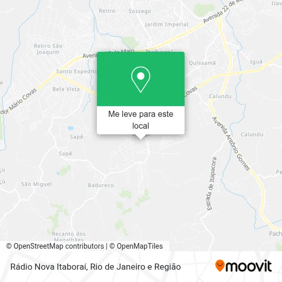 Rádio Nova Itaboraí mapa