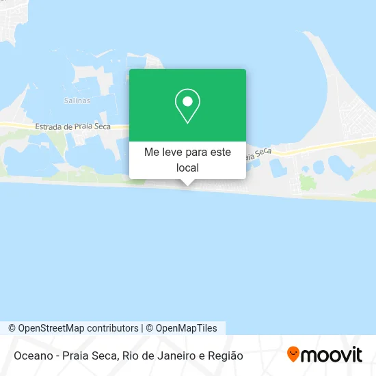 Oceano - Praia Seca mapa