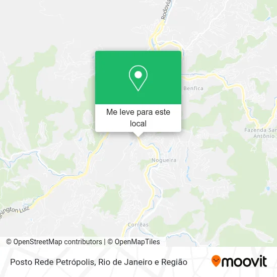 Posto Rede Petrópolis mapa