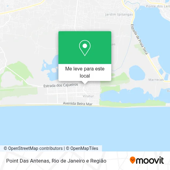 Point Das Antenas mapa