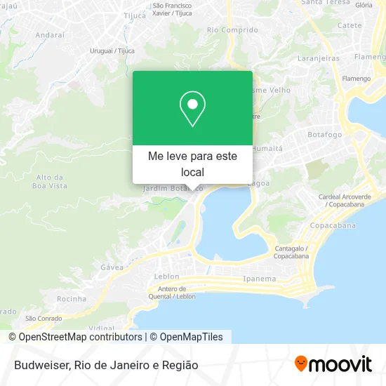 Budweiser mapa