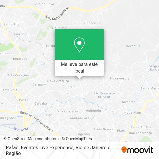 Rafael Eventos Live Experience mapa