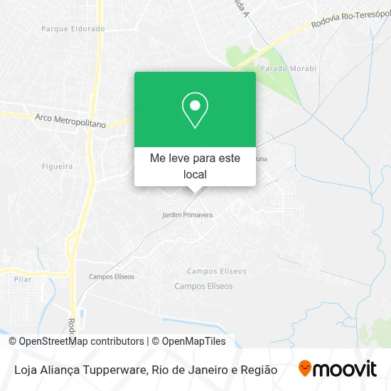 Loja Aliança Tupperware mapa