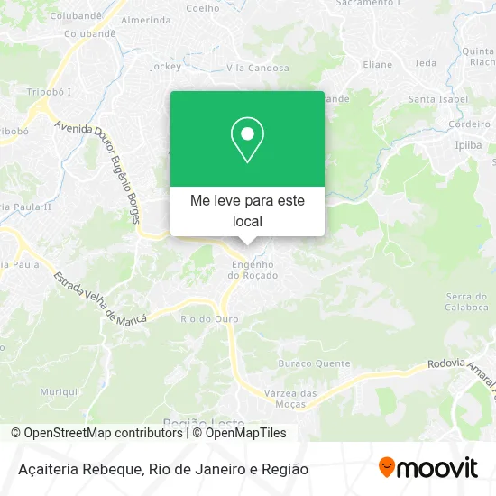 Açaiteria Rebeque mapa