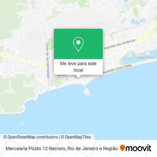 Mercearia Posto 12 Recreio mapa