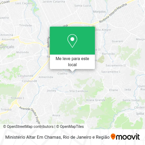 Ministério Altar Em Chamas mapa