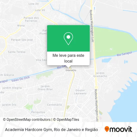 Academia Hardcore Gym mapa