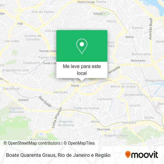 Boate Quarenta Graus mapa