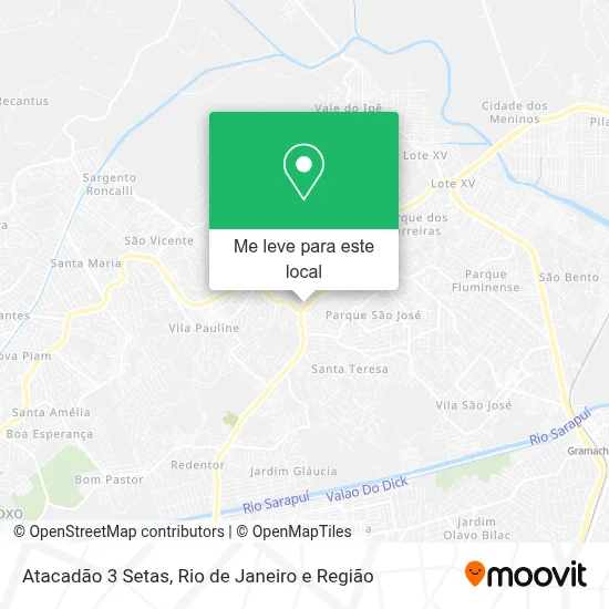 Atacadão 3 Setas mapa