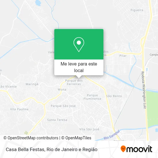 Casa Bella Festas mapa
