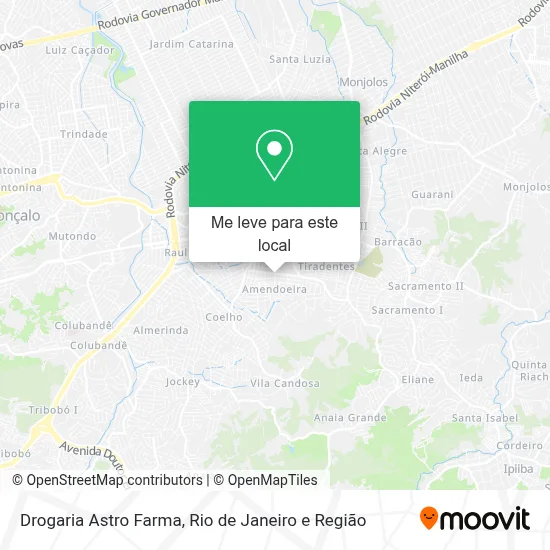 Drogaria Astro Farma mapa