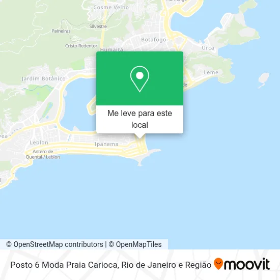 Posto 6 Moda Praia Carioca mapa