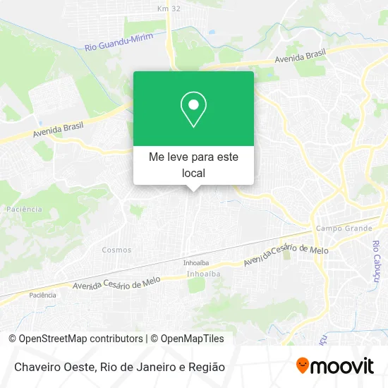 Chaveiro Oeste mapa