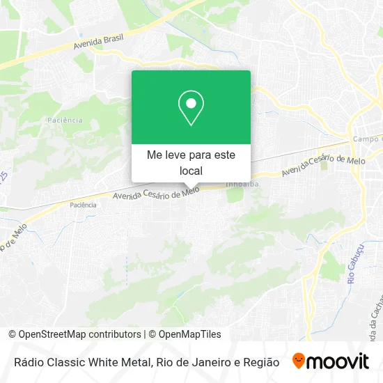 Rádio Classic White Metal mapa