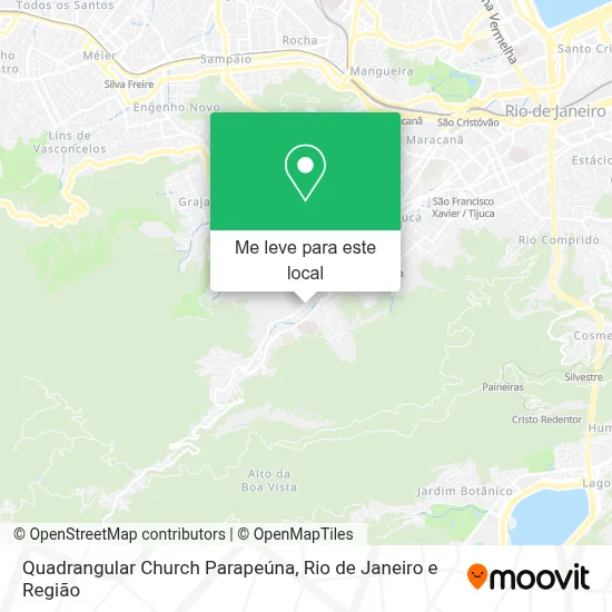 Quadrangular Church Parapeúna mapa