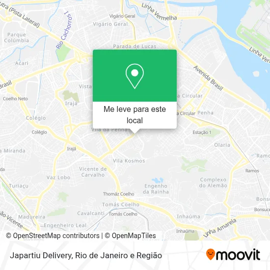 Japartiu Delivery mapa