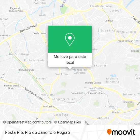 Festa Rio mapa