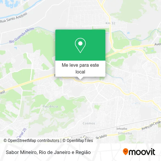 Sabor Mineiro mapa