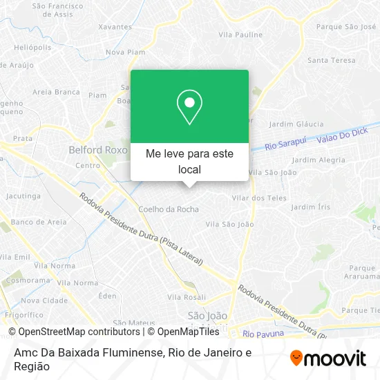 Amc Da Baixada Fluminense mapa