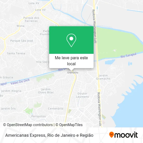 Americanas Express mapa