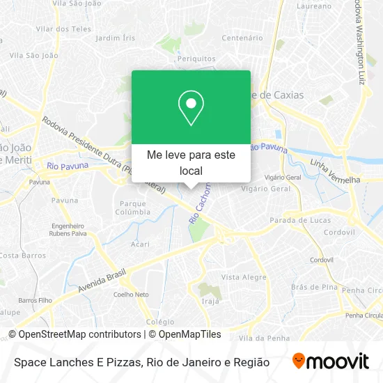 Space Lanches E Pizzas mapa