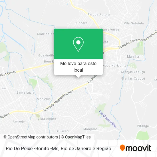 Rio Do Peixe -Bonito -Ms mapa