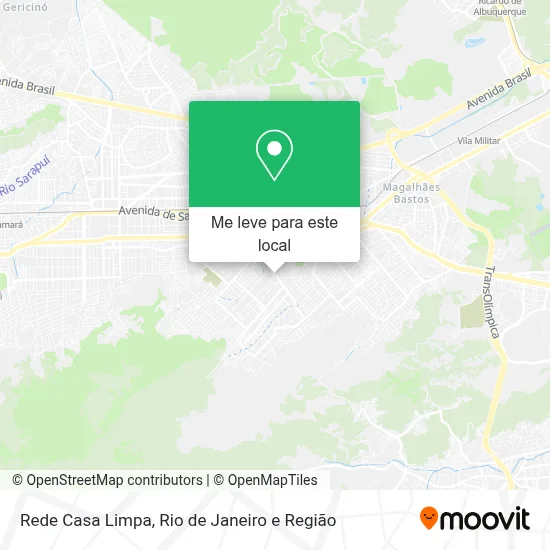 Rede Casa Limpa mapa