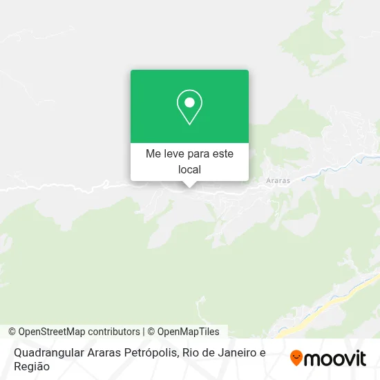 Quadrangular Araras Petrópolis mapa