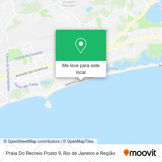 Praia Do Recreio Posto 9 mapa