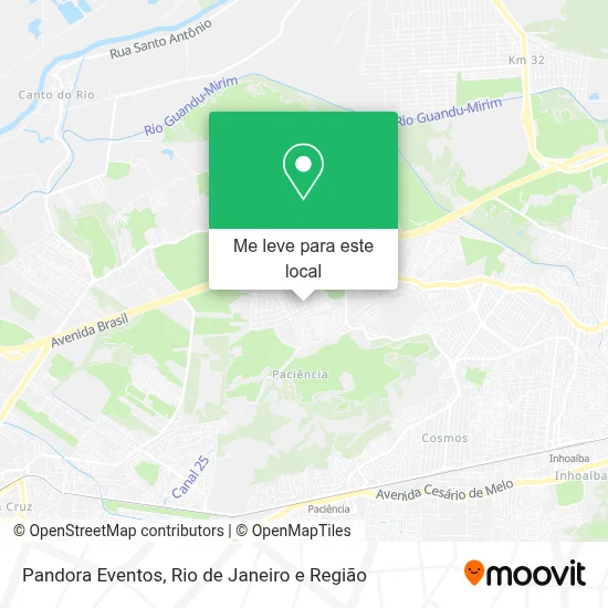 Pandora Eventos mapa