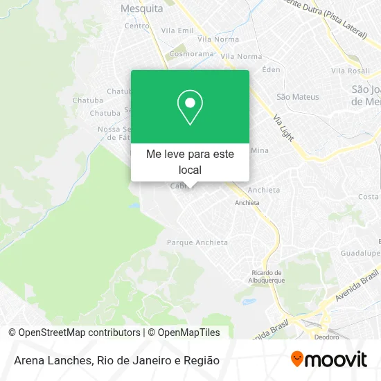 Arena Lanches mapa