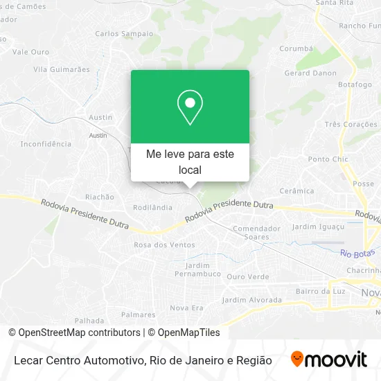 Lecar Centro Automotivo mapa