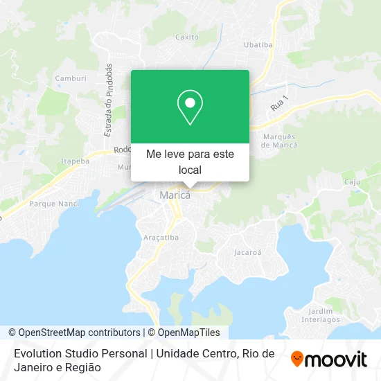 Evolution Studio Personal | Unidade Centro mapa