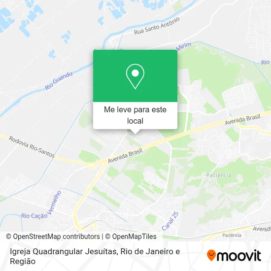 Igreja Quadrangular Jesuítas mapa