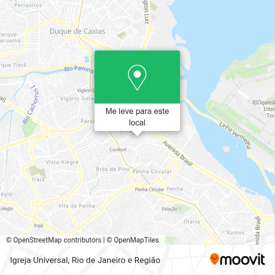 Igreja Universal mapa