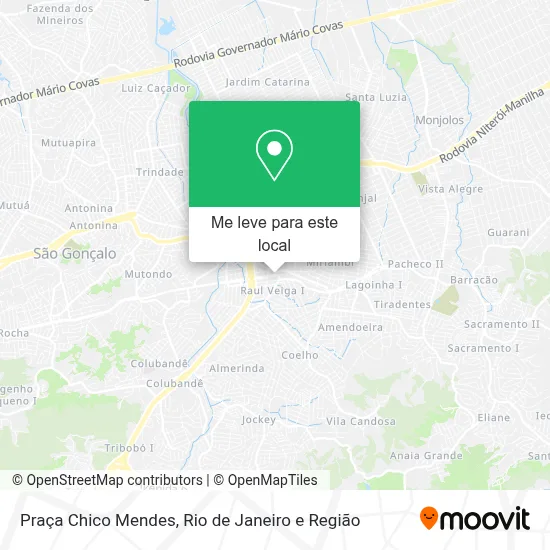 Praça Chico Mendes mapa