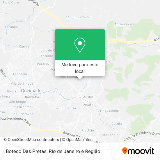 Boteco Das Pretas mapa