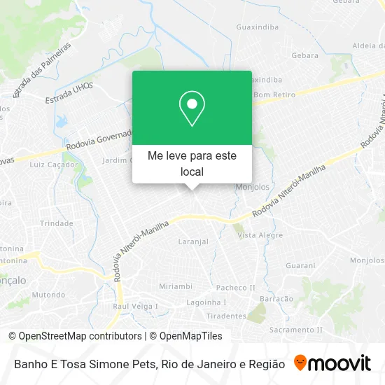 Banho E Tosa Simone Pets mapa