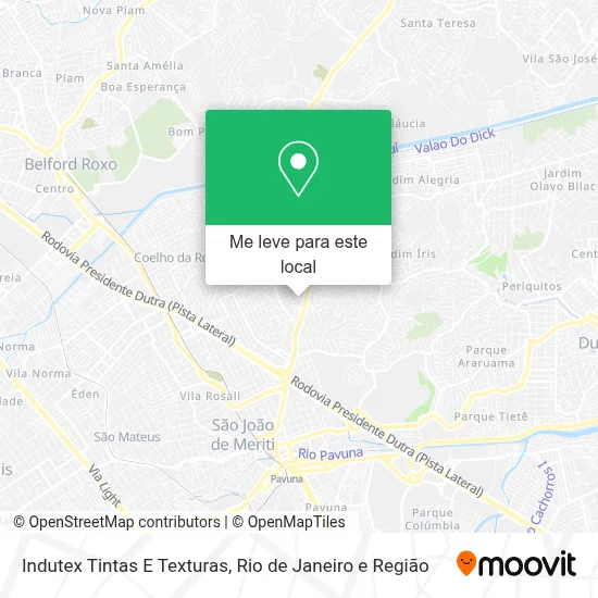 Indutex Tintas E Texturas mapa
