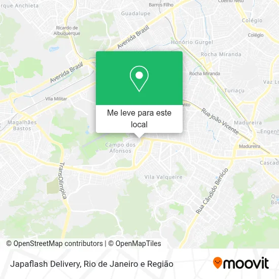 Japaflash Delivery mapa
