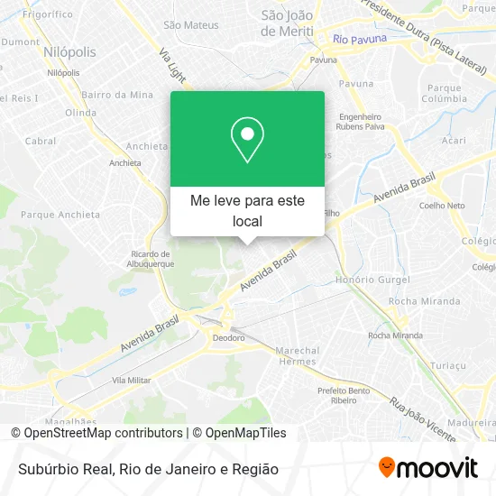Subúrbio Real mapa
