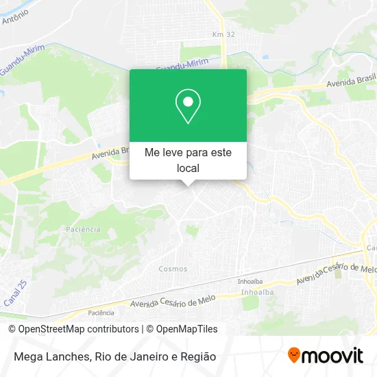 Mega Lanches mapa