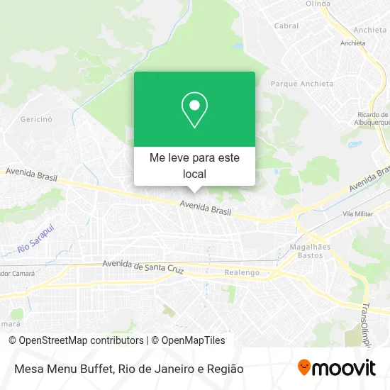 Mesa Menu Buffet mapa