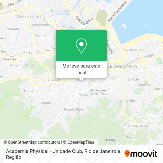 Academia Physical - Unidade Club mapa